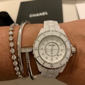 CHANEL J12 Diamond White Dial Ladies Watch